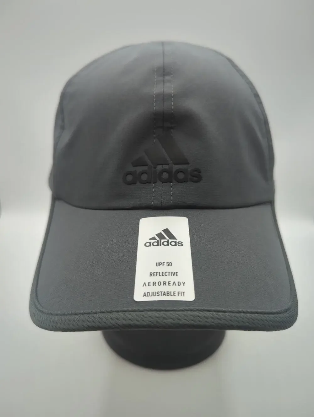 Adidas Aeroready Strapback Baseball Cap HAT Gray One Size Adjustable Outdoor NEW